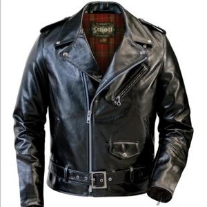Men’s Schott Black Leather Jacket
